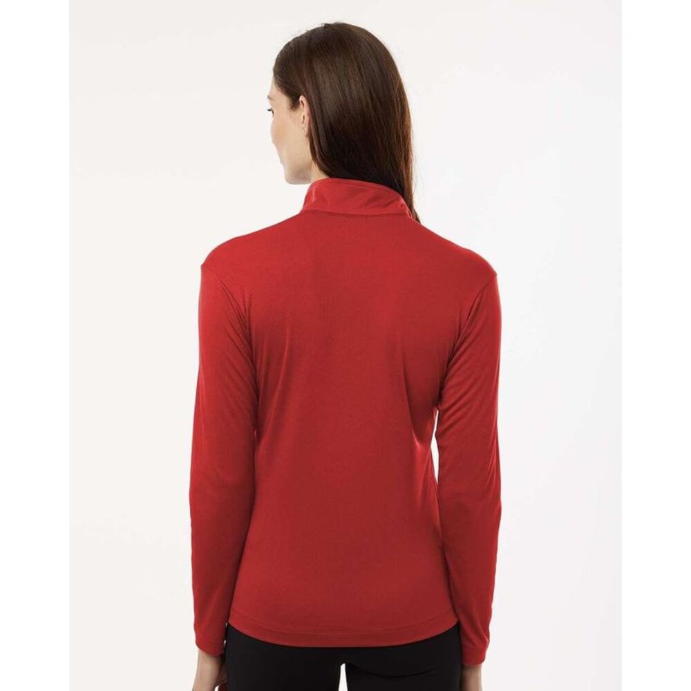 AllPro Pro-Lock Women's Performance Quarter-Zip Pullover / Red - Picture 6 of 6